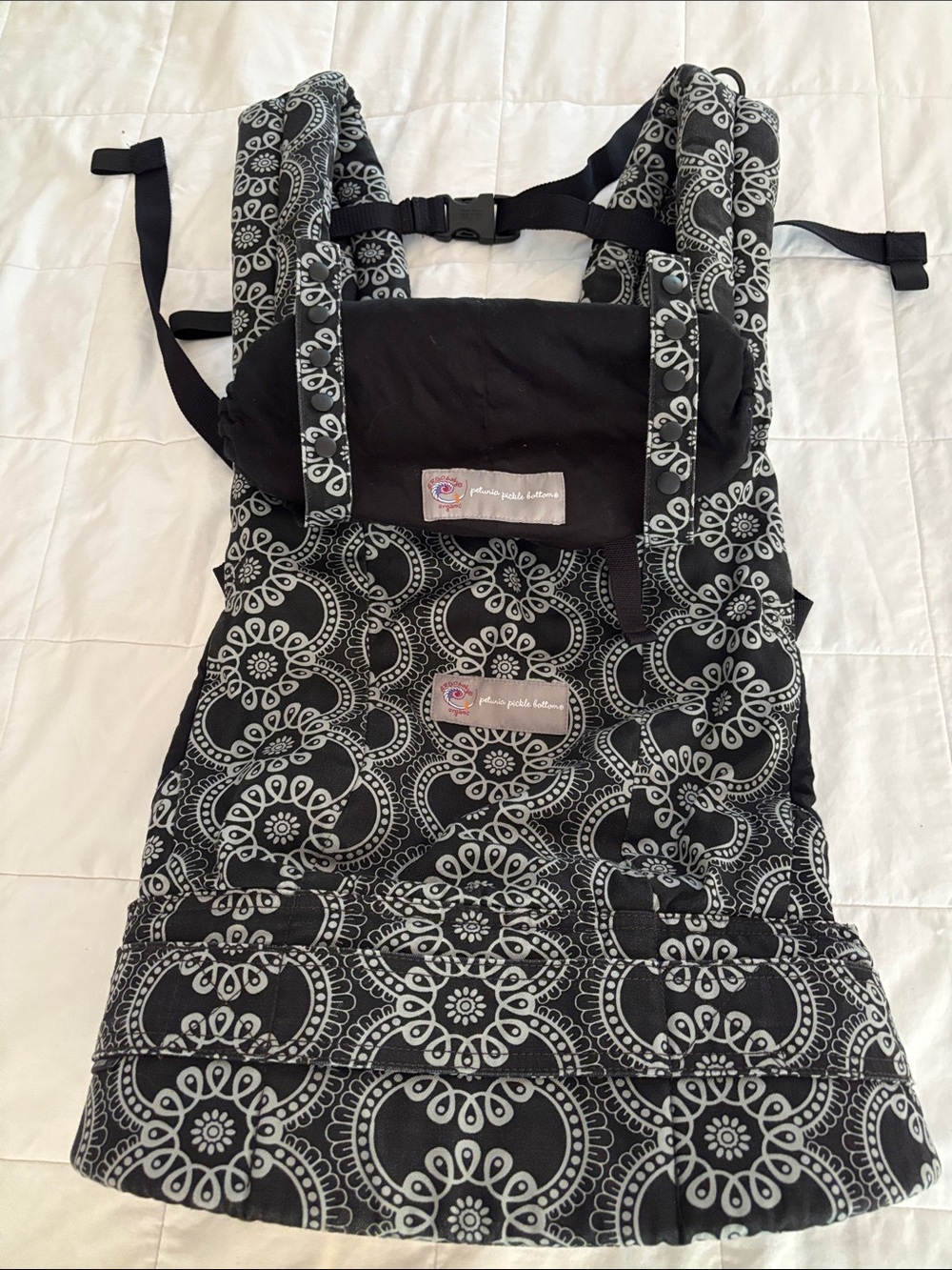 Ergobaby organic Petunia pickle bottom Black Patterned Baby One-Piece